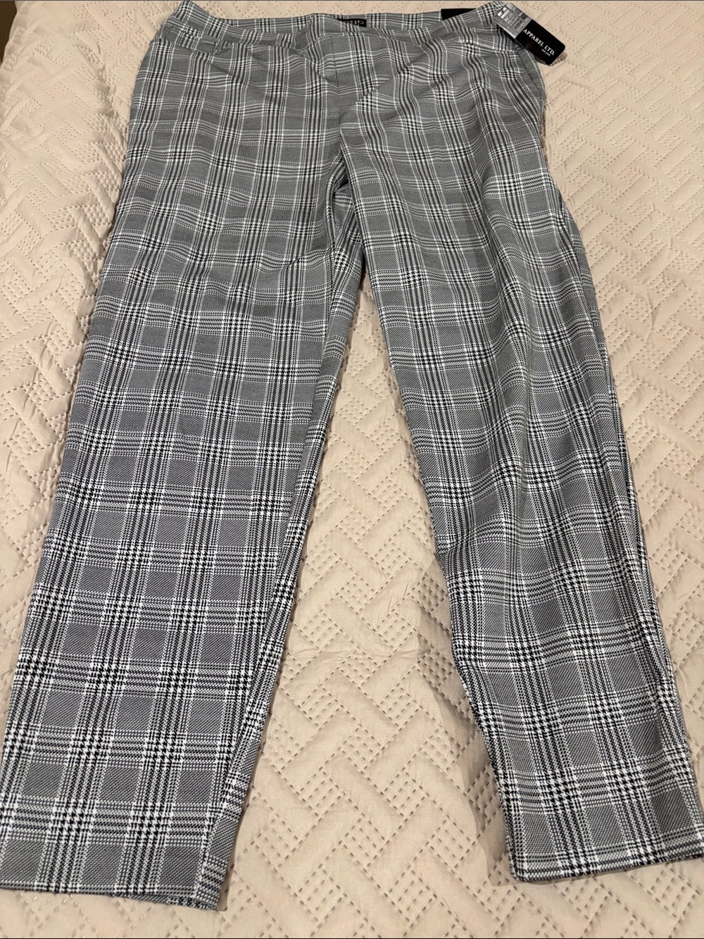 Soho Black and Gray Plaid Dress Pants